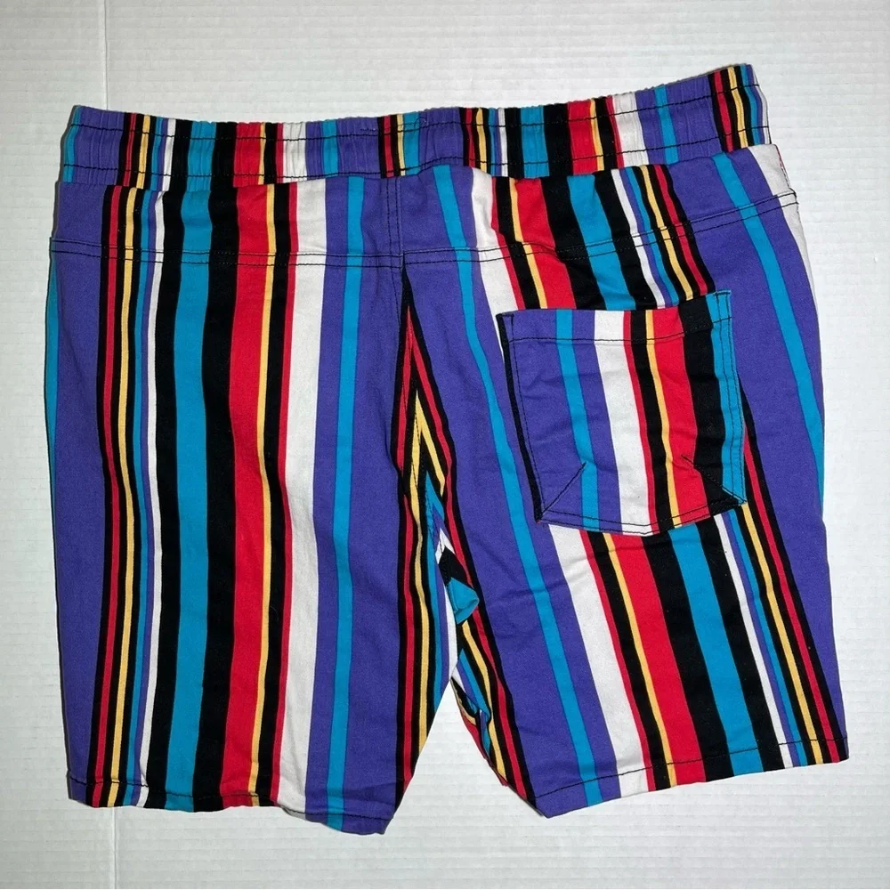 Drill Clothing Men’s Large Striped Shorts Multicolored - Picture 2 of 8